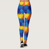 Scarlet Macaw Parrot Feathers Pattern Leggings (Achterkant)