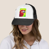 Scarlet macaw parrot trucker pet (In situ)