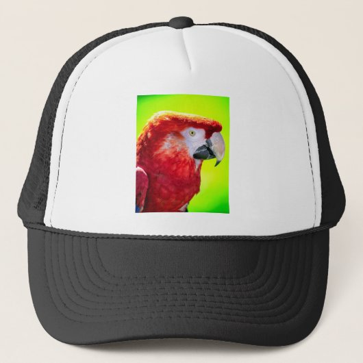 Scarlet macaw parrot trucker pet (Voorkant)