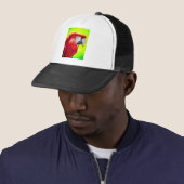 Scarlet macaw parrot trucker pet (In situ)