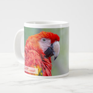 Scarlet Macaw Psalm 91:4 KJV Extra Grote Beker