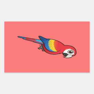 Scarlet Macaw Rechthoekige Sticker