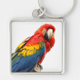 Scarlet Macaw Sleutelhanger