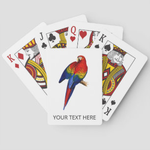 Scarlet Macaw Tropische Kleurrijke Regen Bos Bird Pokerkaarten