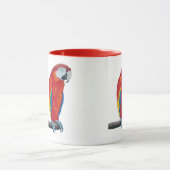 Scarlet Macaw Wildlife Rode Ringer Koffie Mok Cup (Midden)