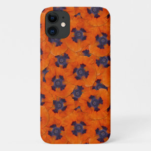 Scarlet Oranje Poppy Seamless Pattern iPhone 11 Hoesje