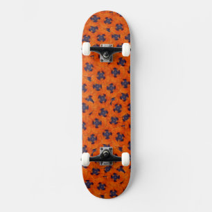 Scarlet Oranje Poppy Seamless Pattern Skateboard