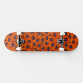 Scarlet Oranje Poppy Seamless Pattern Skateboard (Horizontaal)