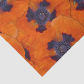 Scarlet Oranje Poppy Seamless Pattern Tissuepapier (Detail)