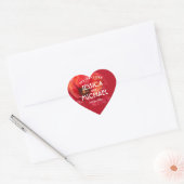 Scarlet Petal Elegance Hart Sticker (Envelop)