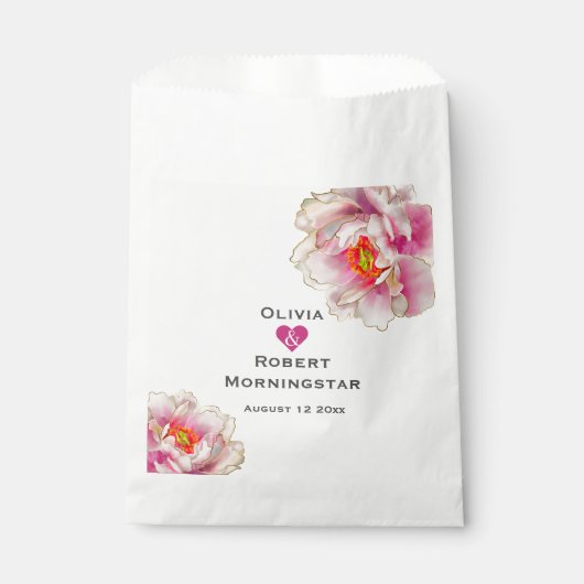 Scarlet Pink Floral Peony Bedankzakje (Voorkant)