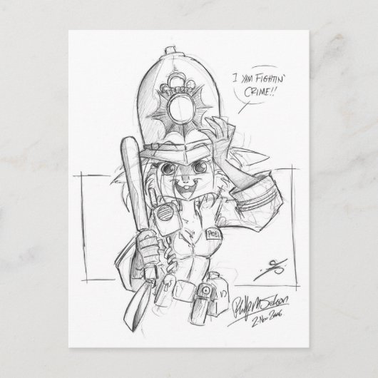 Scarlet_Police Briefkaart (Voorkant)