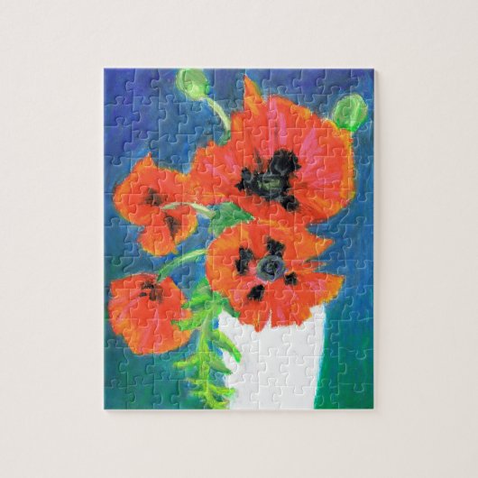 Scarlet Poppies Jigzaag Puzzle Legpuzzel (Verticaal)