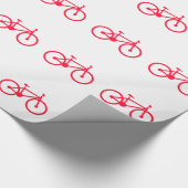 Scarlet Red Bicycle Cadeaupapier (Hoek)
