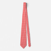 Scarlet Red en White Modern Plays Pattern Stropdas (Voorkant)