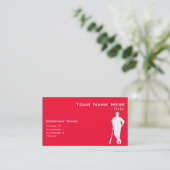 Scarlet Red Honkbal; Softbal Visitekaartje (Staand voorkant)