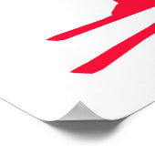 Scarlet Red Snow Ski Poster (Hoek)