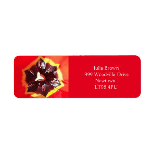 Scarlet Red Tulip Return Address Labels