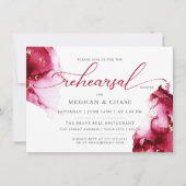 Scarlet Ruby Red Gem Geode Invitation (Devant)