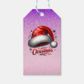 Scarlet Santa Hat Glow  Cadeaulabel (Voorkant)