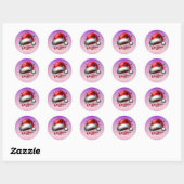Scarlet Santa Hat Glow  Ronde Sticker (Vel)