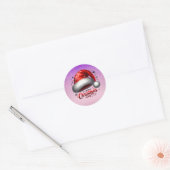 Scarlet Santa Hat Glow  Ronde Sticker (Envelop)