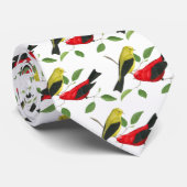 Scarlet Tanager Bird Stropdas (Opgerold)