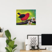 Scarlet Tanager Poster (Thuiskantoor)