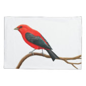 Scarlet Tanager Wild Bird Pillowcase Kussensloop (Achterkant)