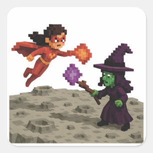 Scarlet Vega Showdown Vierkante Sticker