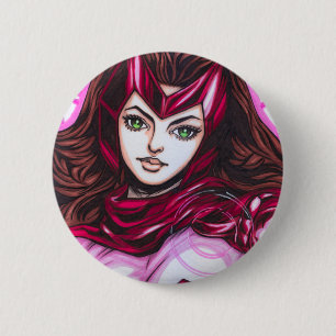 Scarlet Witch ~ Wanda Maximoff Ronde Button 5,7 Cm