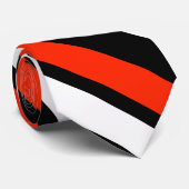 Scarlet Zwart en wit diagonaal gestreept Stropdas (Opgerold)