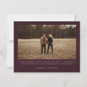 SCARLETT Boho Bourgogne Aquarelle Carte de remerci (Dos)