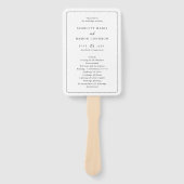 Scarlett Border Elegant huwelijksprogramma Handwaaier (Voorkant)