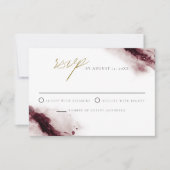 SCARLETT | Carte Boho Burgundy et Gold RSVP (Devant)