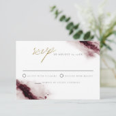 SCARLETT | Carte Boho Burgundy et Gold RSVP (Debout devant)