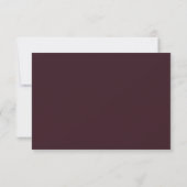 SCARLETT | Carte Boho Burgundy et Gold RSVP (Dos)