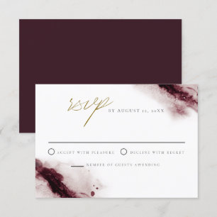 SCARLETT   Carte Boho Burgundy et Gold RSVP