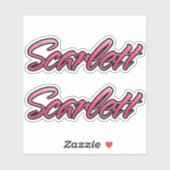 Scarlett faded pink Autocollants (Feuille)