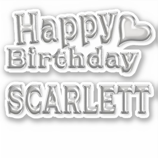 Scarlett Happy Birthday Autocollants (Devant)