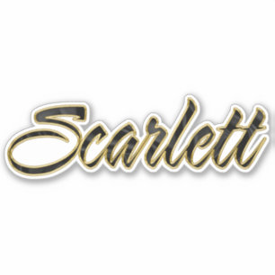 Scarlett noir autocollant lettrage Stickers