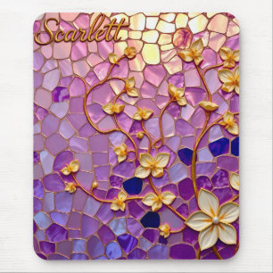 SCARLETT ~ Sweet Mauve Pattern ~ Mousepad Muismat