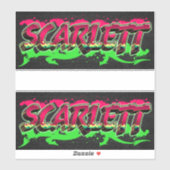 Scarlett Vorname Name Graffiti Aufkleber Sticker (Vel)