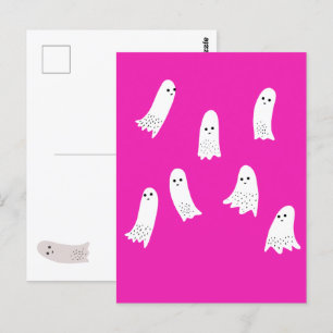 Scarry Halloween Ghosts Scandi Spooky Design Briefkaart