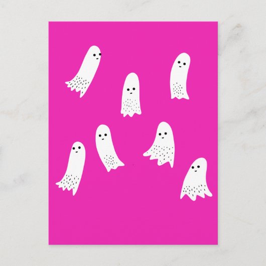 Scarry Halloween Ghosts Scandi Spooky Design Briefkaart (Voorkant)