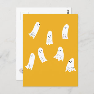Scarry Halloween Ghosts Scandi Spooky Design Briefkaart