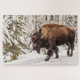 Scary Bison (Bison bison) - Buffalo - 1014 stuk Legpuzzel