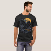 Scary Black Crow Moon T-shirt (Voorkant volledig)