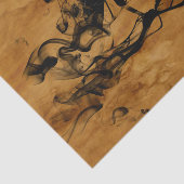 Scary Black Raven Halloween Tissuepapier (Detail)