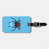 Scary black widow spin cartoon illustratie bagagelabel (Voorkant horizontaal)
